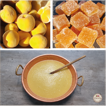 Peche jaune pâtes de fruit lecoeurdufruit